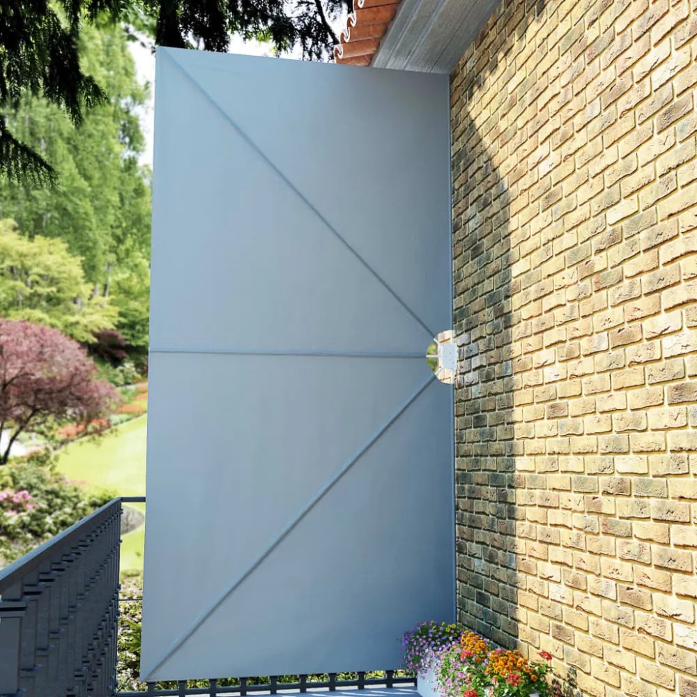 szürke összecsukható terasz oldalárnyékoló 400 x 200 cm