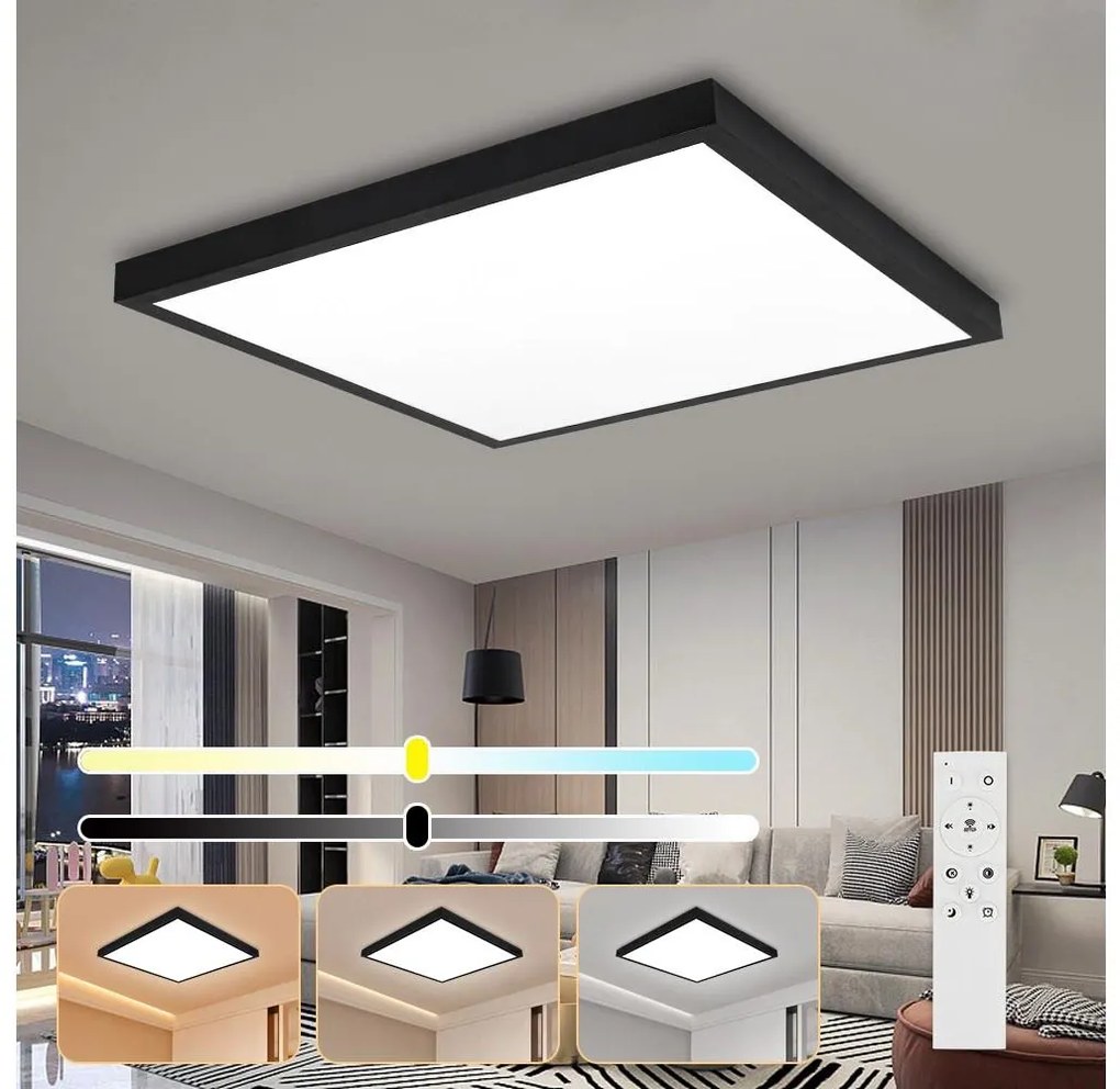 Brilagi Brilagi-LED Dimmelhető fürdőszobai lámpa FRAME SMART LED/50W/230V IP44 black+RC BG0702