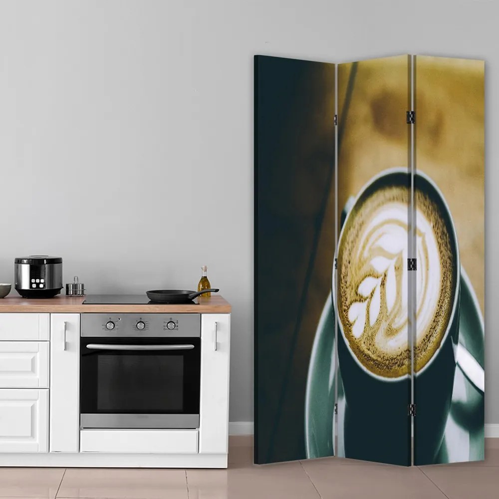 Gario Paraván Mintás kávé Méret: 110 x 170 cm, Kivitelezés: Forgó paraván 360°