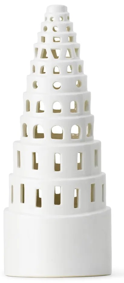 Lighthouse fehér karácsonyi kerámia gyertyatartó, ø 9 cm - Kähler Design