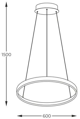 Zuma Line 2023201-GD60 - LED Csillár zsinóron BRENO LED/28W/230V 3000/4000/6000K