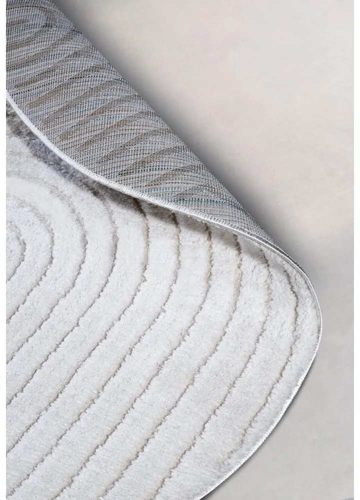 Fehér kerek szőnyeg ø 160 cm Panglao New York White – Elle Decoration