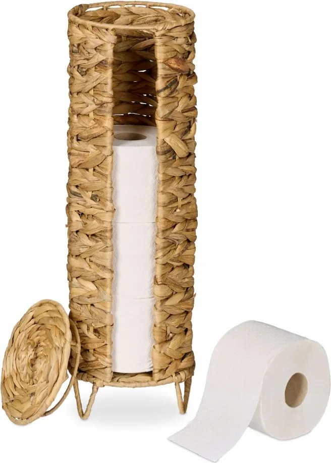 Tárolórekesz 4 tekercs WC-hez Relaxdays 50,5 x 16 cm