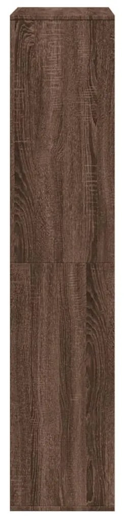 barna tölgy színű szerelt fa könyvszekrény 100 x 33 x 156,5 cm