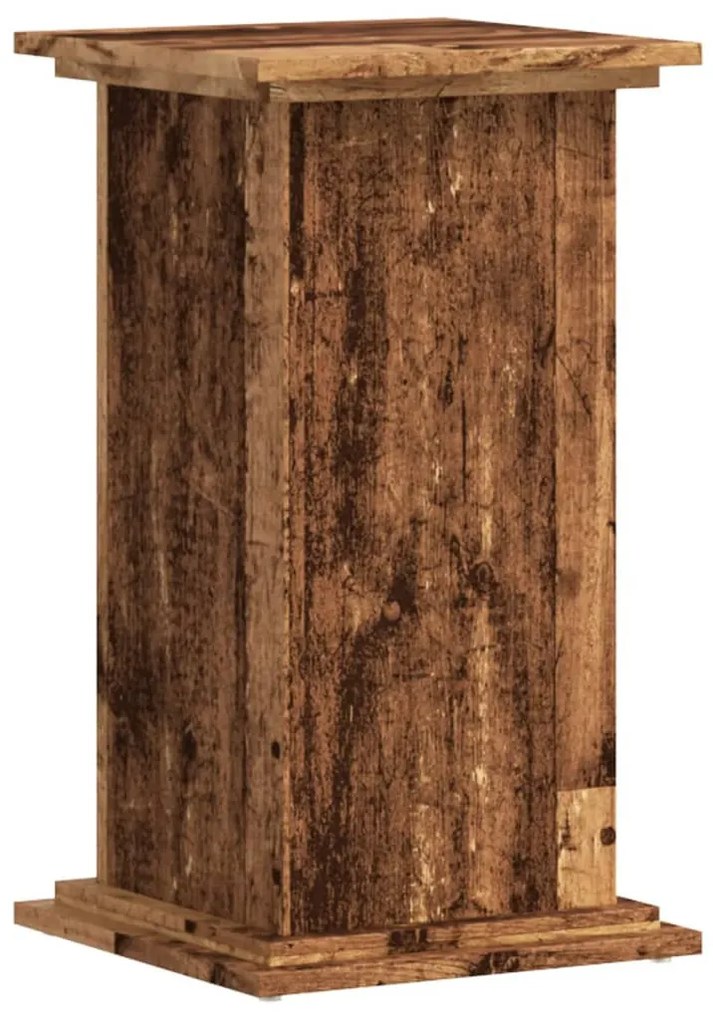 antik fa színű szerelt fa növényállvány 33 x 33 x 60 cm
