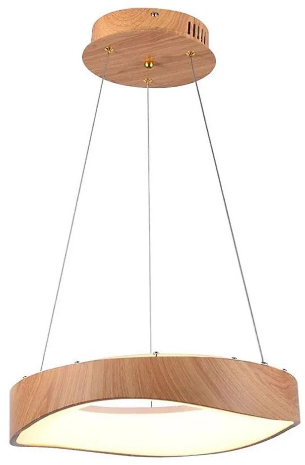 LED Csillár zsinóron LED/18W/230V 3000K ø 40 cm barna