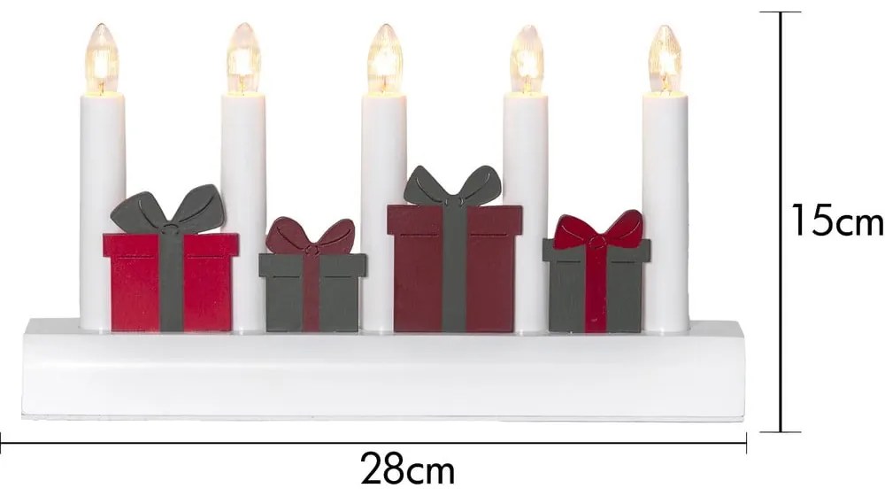 Piros-fehér konnektorhoz csatlakoztatható karácsonyi fénydekoráció Julia – Star Trading