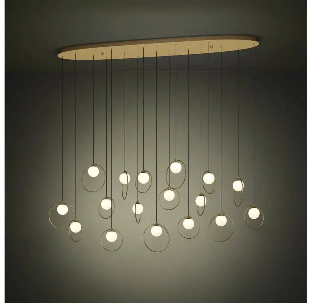 Eglo 390348 - LED Dimmelhető csillár zsinóron PORTOCOLOM 17xLED/3W/230V arany