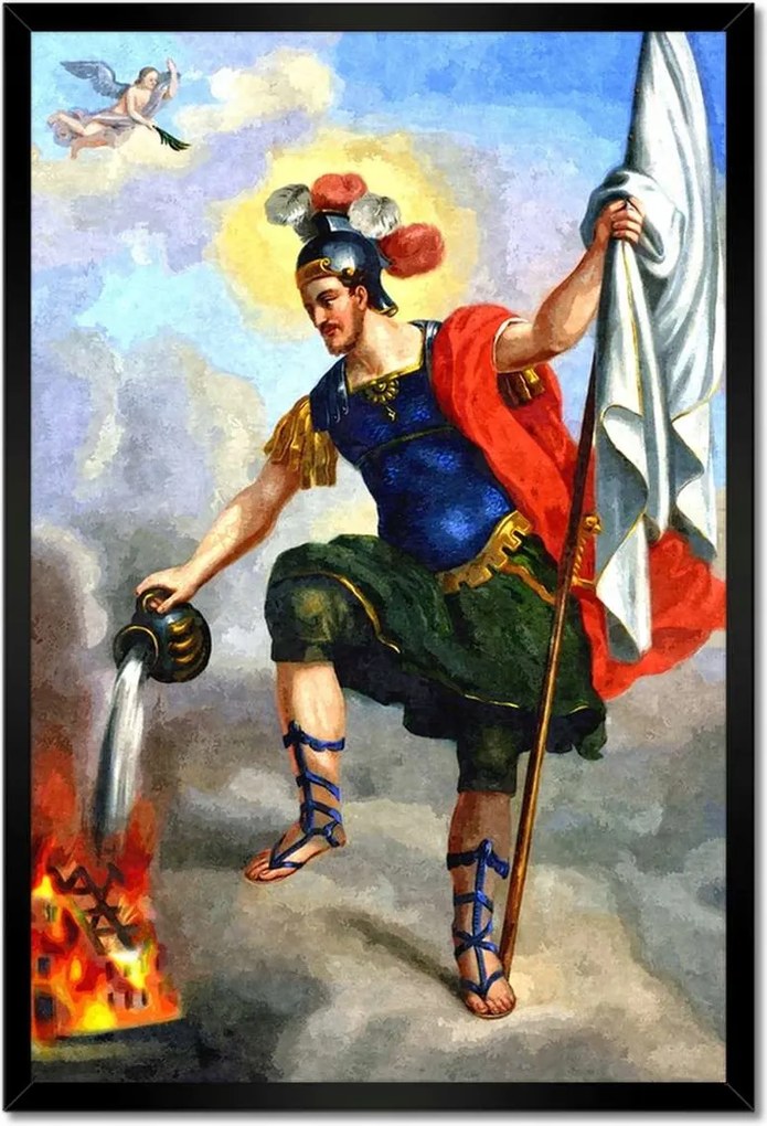 Poszterek keretben 40x60 Tűzoltók védőszentje Florian