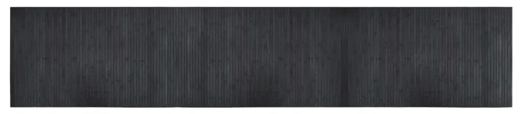 négyszögletű szürke bambusz szőnyeg 60 x 300 cm