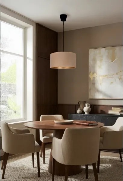 Brilagi - VELVET kábeles függőlámpa 1xE27/60W/230V, átm. 40 cm, bézs/arany