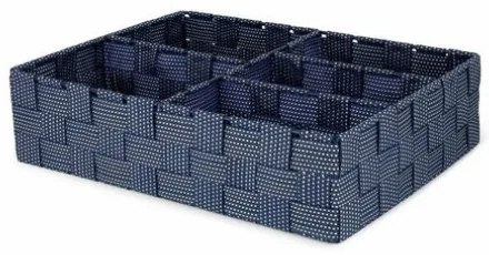 Compactor Toronto ruha - és kiegészitőrendszerező, kékes szürke, 5 rekesz
