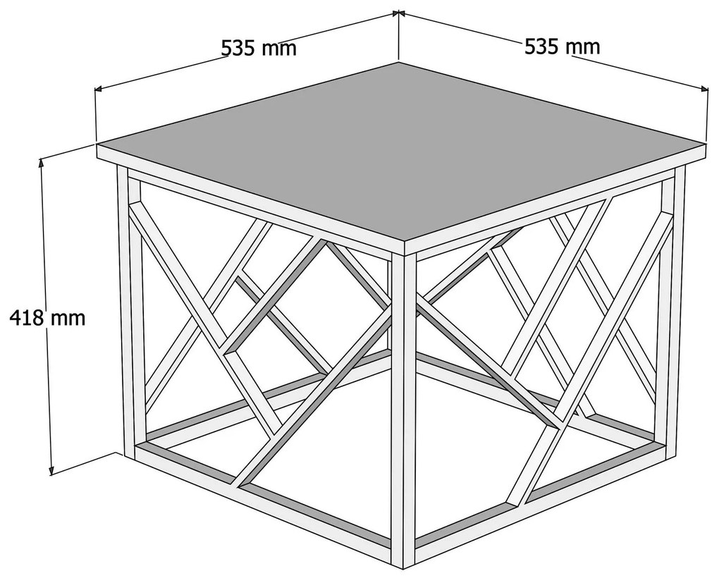 Dohányzóasztal Wolla (fehér). 1062830