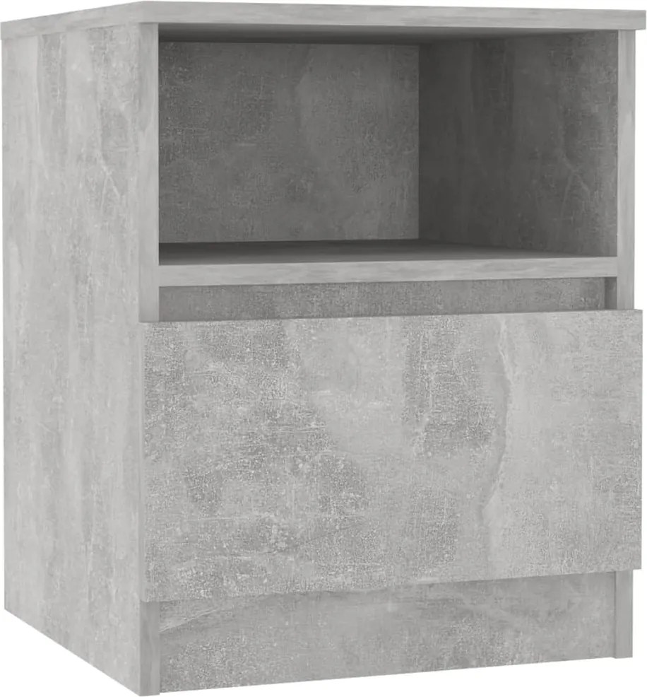 vidaXL betonszürke szerelt fa éjjeliszekrény 40 x 40 x 50 cm
