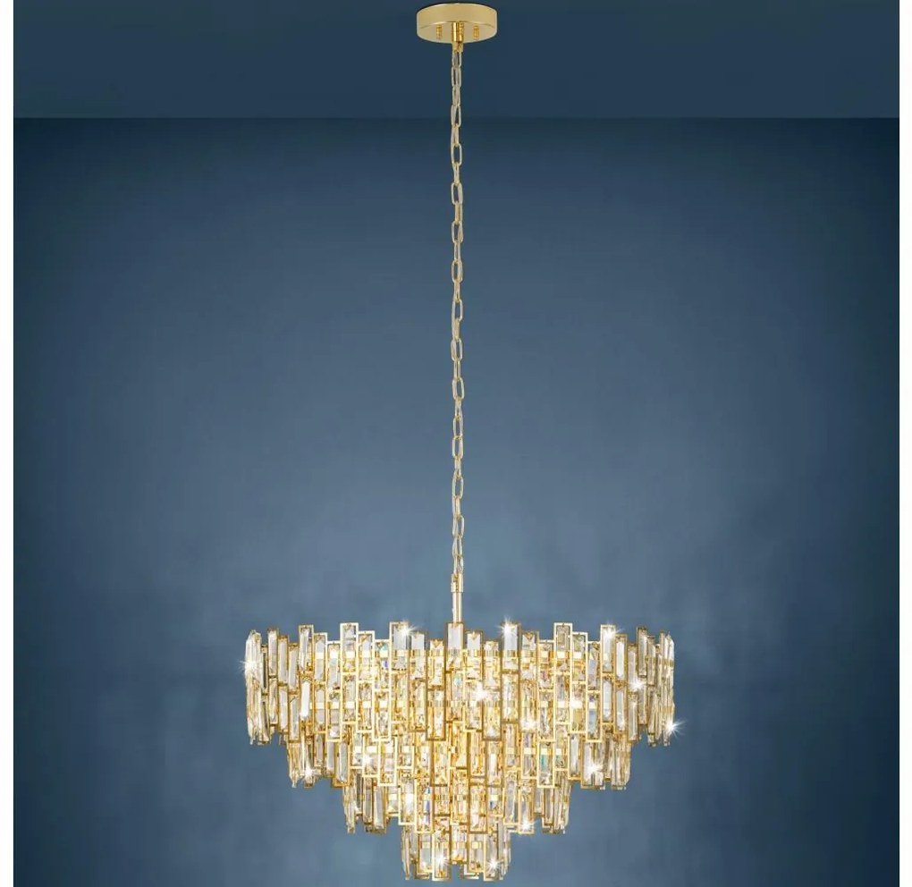 Eglo 39614 - Csillár láncon CALMEILLES 10xE14/25W/230V á. 78 cm