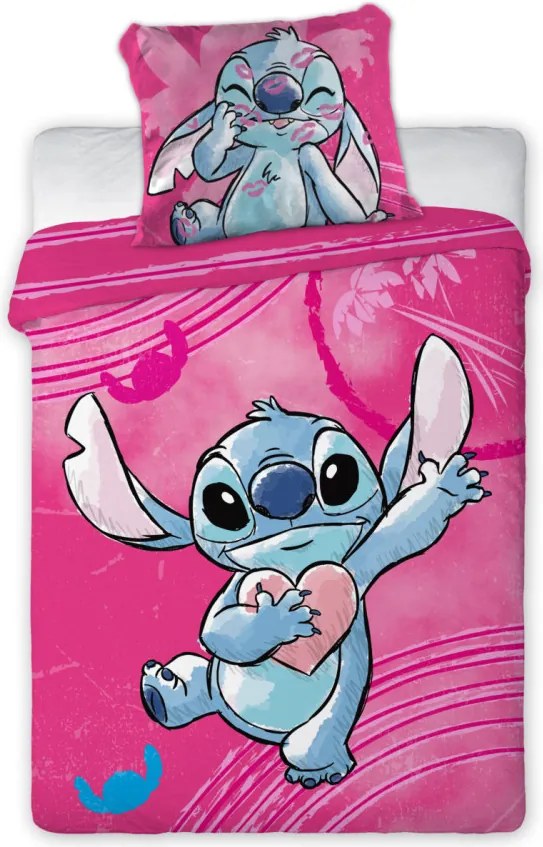 Disney Lilo és Stitch, A csillagkutya Heartbeat gyerek, ovis ágyneműhuzat 100×135 cm, 40×60 cm