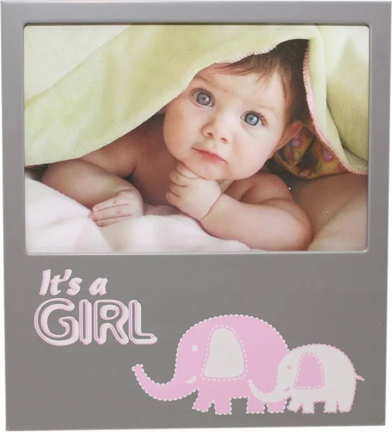 Gyerek képkeret 10x15 fém kislány születés