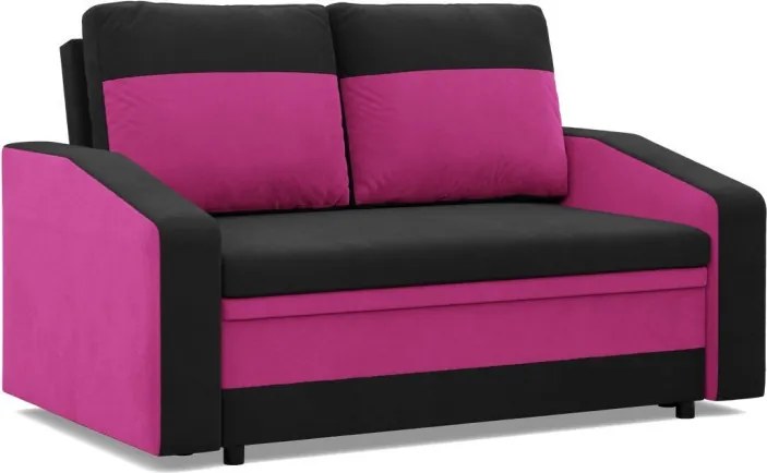 Hewlet kanapé, szövet anyag, fekete - rózsaszín