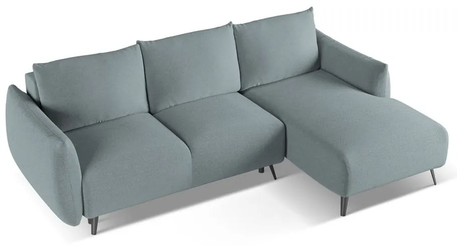 Világoskék sarokkanapé (jobb oldali) Malie – Makamii