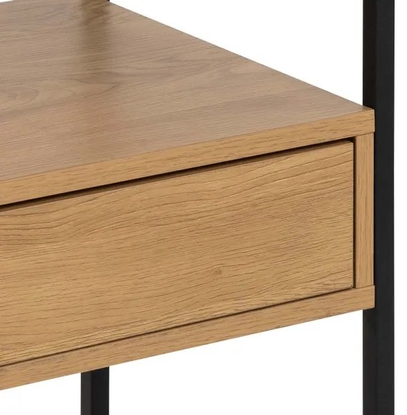 ZEIN éjjeli szekrény, tölgy/fekete