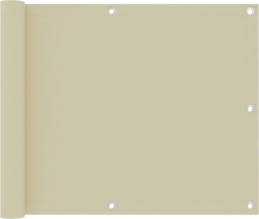 vidaXL krémszínű oxford-szövet erkélynapellenző 75 x 500 cm