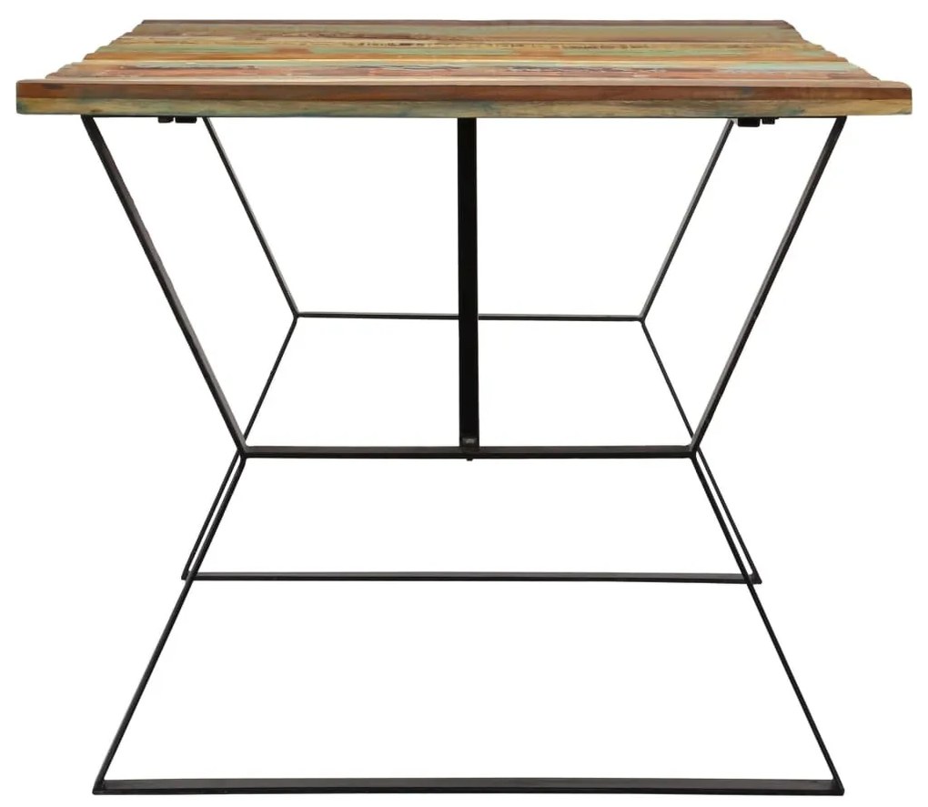 Tömör újrahasznosított fa étkezőasztal 180 x 90 x 76 cm