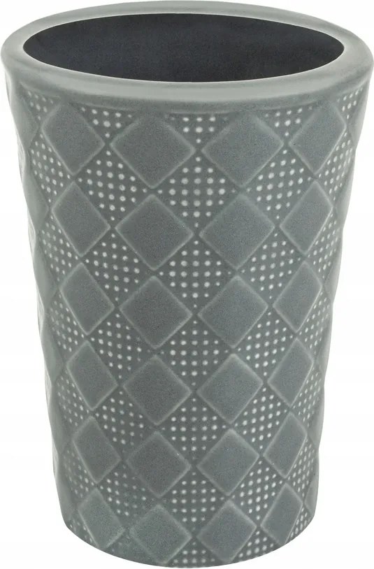 Fürdőszobai bögre Awd Interior Karos 7,7x11 cm szürke