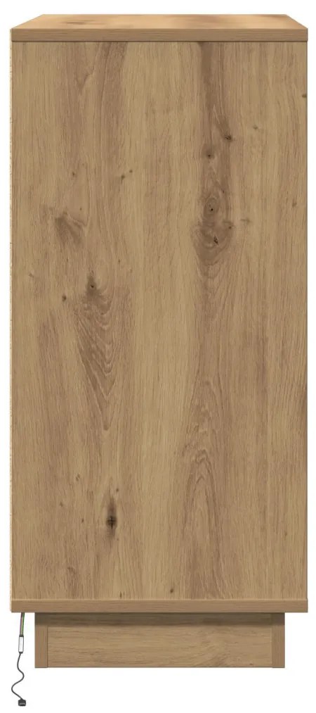 Éjjeli Asztal LED-del, Műgyanta Tölgy 71x34,5x75 cm