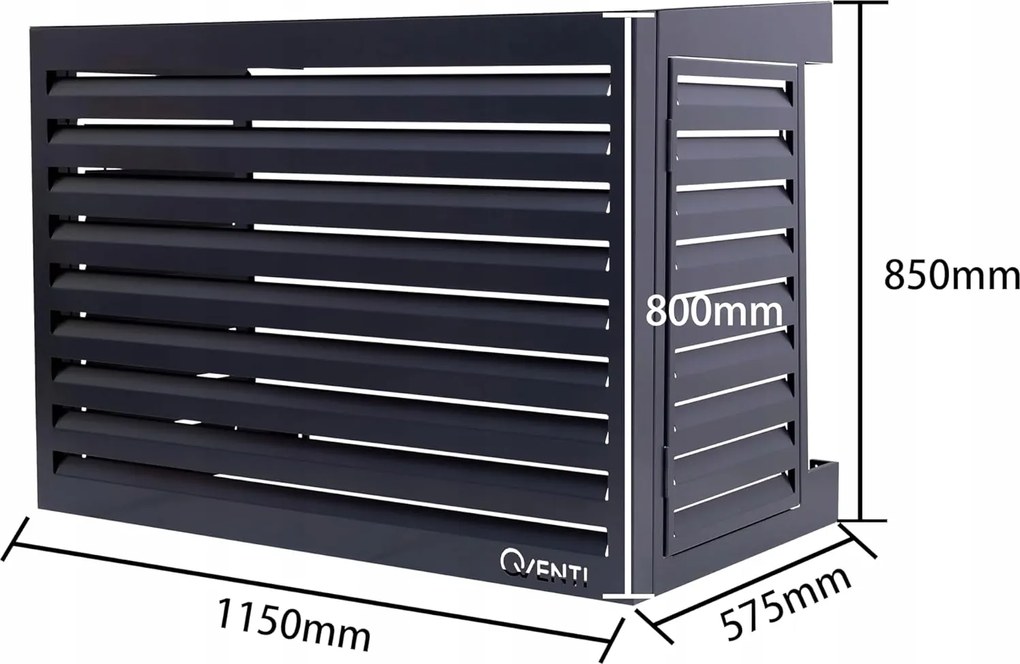 Qventi Klímavédő antracit/szürke S méret 100 x 50 x 75 cm