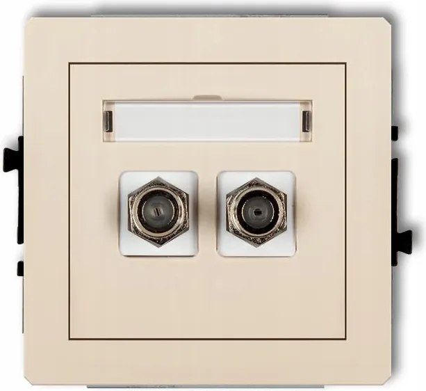 Dupla fali antenna aljzat Karlik Deco bézs 1DGF-2 Qqq