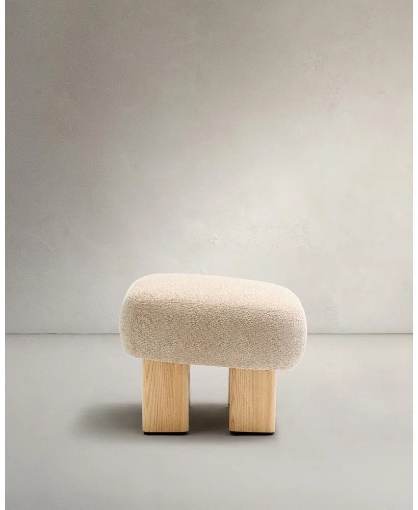 Bézs zsenília lábtartó Nema – Kave Home