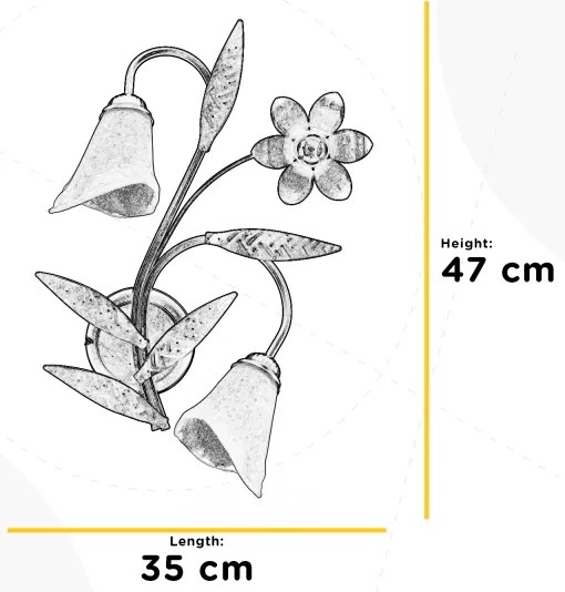 ONLI - Fali lámpa ALGA 2xE14/6W/230V bronz