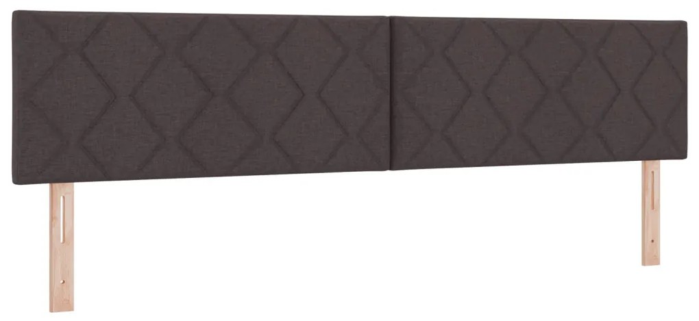 vidaXL Boxspring Ágy Mattal Sötétbarna 200x200 cm Szövet