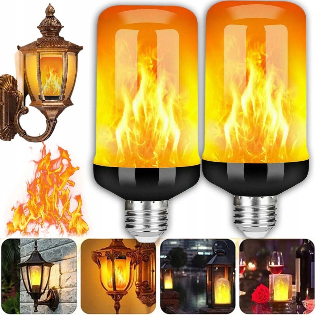 Led Izzó Lánggal, Lánglámpa 2x Lánghatású Izzó