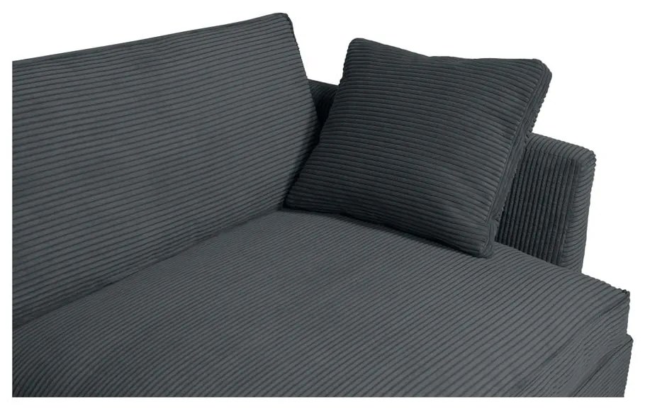 Szürke kordbársony kanapé 266 cm Mobby – Scandic
