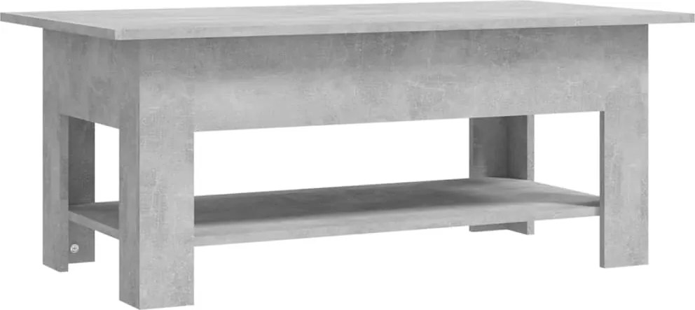vidaXL betonszürke szerelt fa dohányzóasztal 102 x 55 x 42 cm