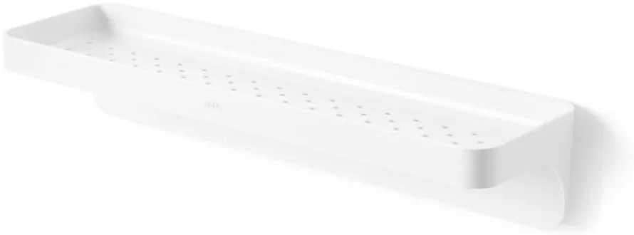 Fehér öntapadós újrahasznosított műanyag fürdőszobai polc Flex Adhesive – Umbra