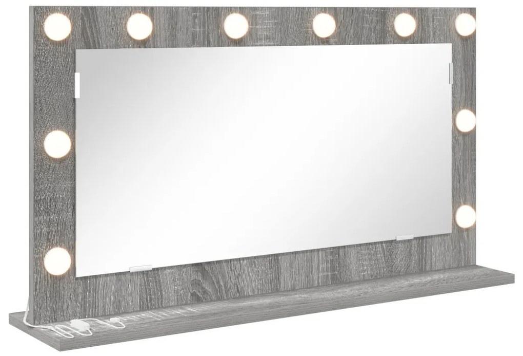 pipere tükör Szürke Sonoma Szerelt fa, Üveg 80 x 45 x 18 cm Tükör