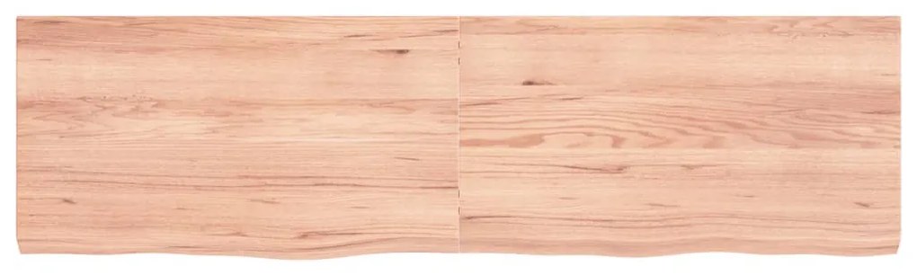 világosbarna kezelt tömör tölgyfa asztallap 180x50x(2-6) cm