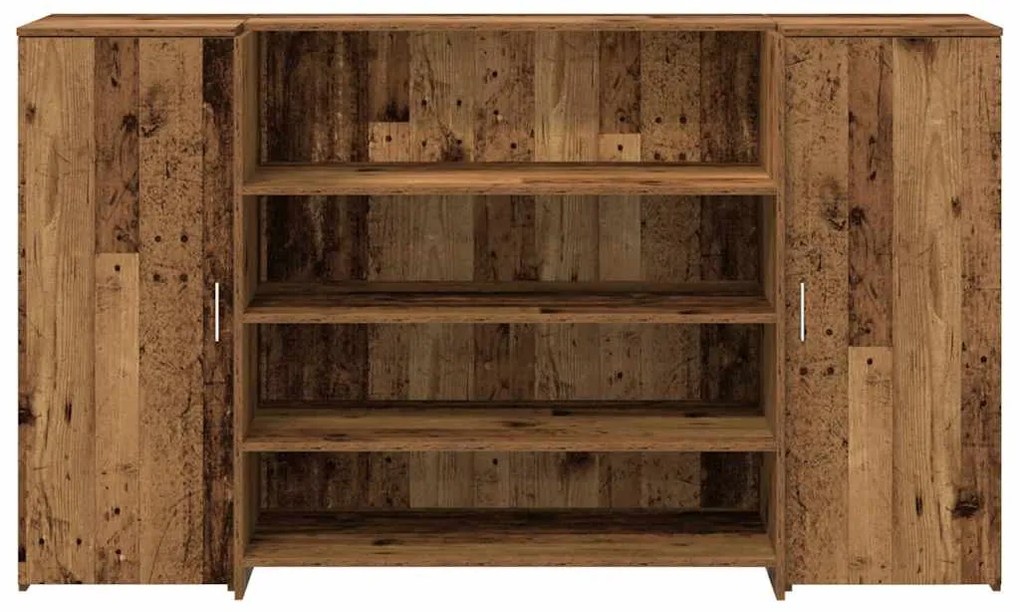 recepciós pult antik fa 180x50x103,5 cm szerelt fa