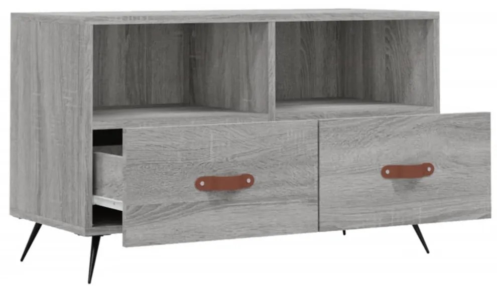 szürke sonoma színű szerelt fa TV-szekrény 80x36x50 cm