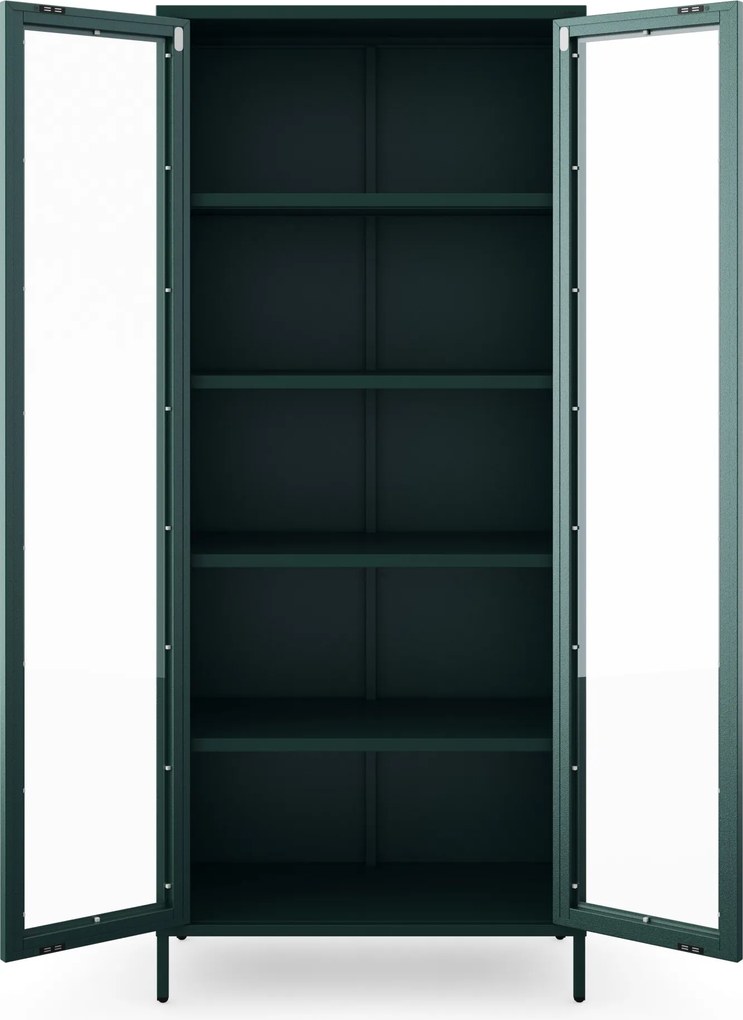 ANGELO vitrin, 800 x 1850 x 450 mm, Modern: palackzöld