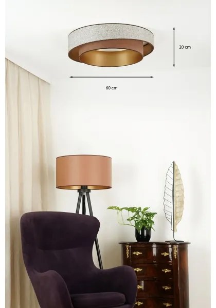 Brilagi - LED Dimmelhető lámpa VEGAS SHINE LED/24W/230V átm. 60 cm barna + távirányító