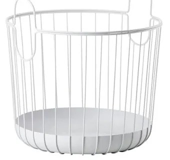 Inu fehér fém tárolókosár, ø 40,6 cm - Zone