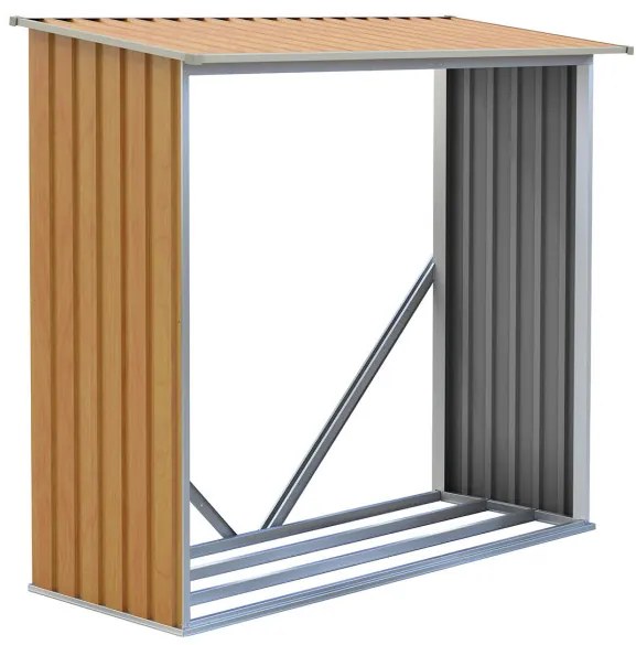 Tüzifa tároló G21 WOH 136 - 182 x 75 cm, barna