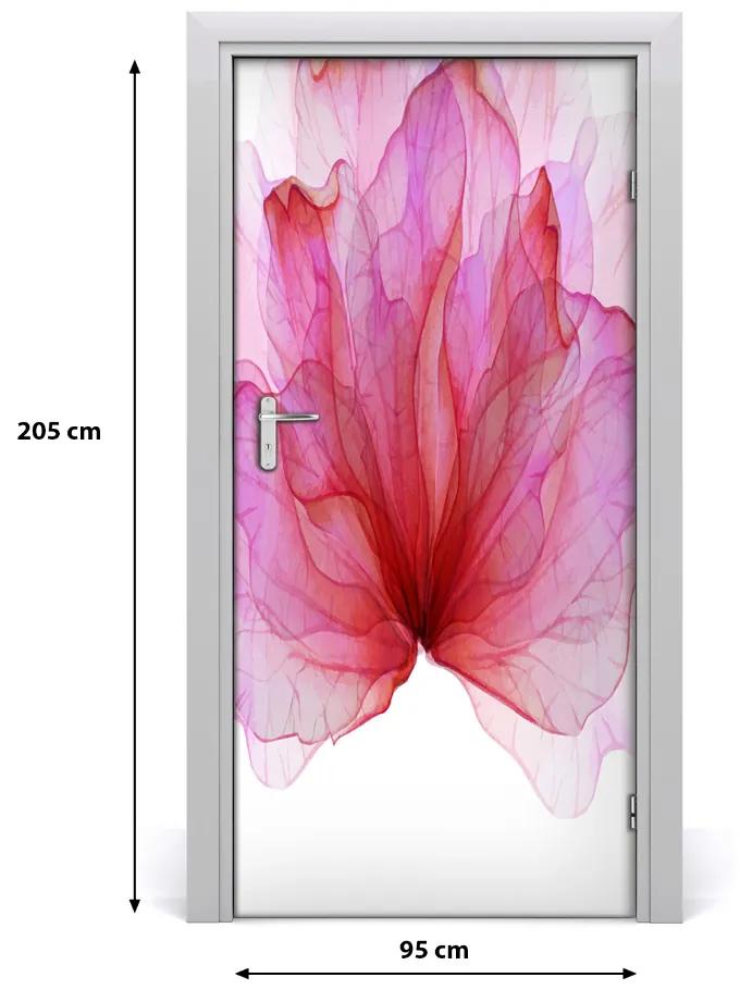 Ajtóposzter öntapadós rózsaszín virág 75x205 cm