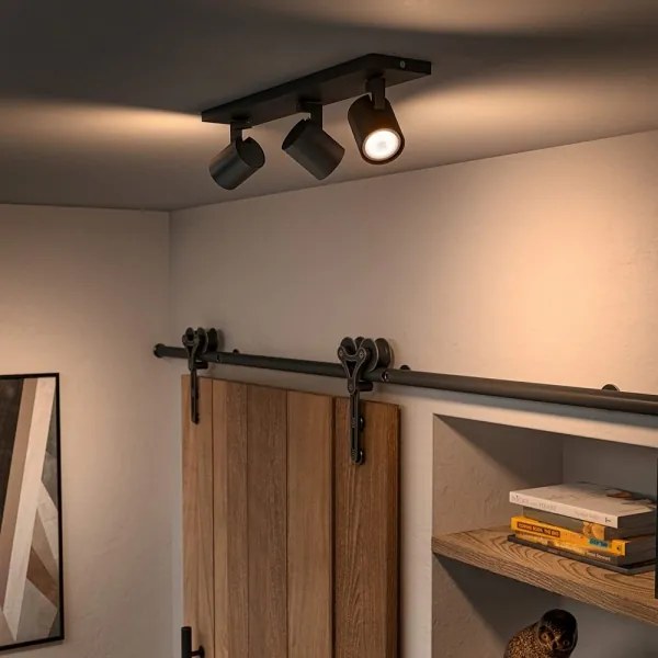 Philips - LED Dimmelhető spotlámpa Hue RUNNER 3xGU10/4,2W/230V + távirányító fekete