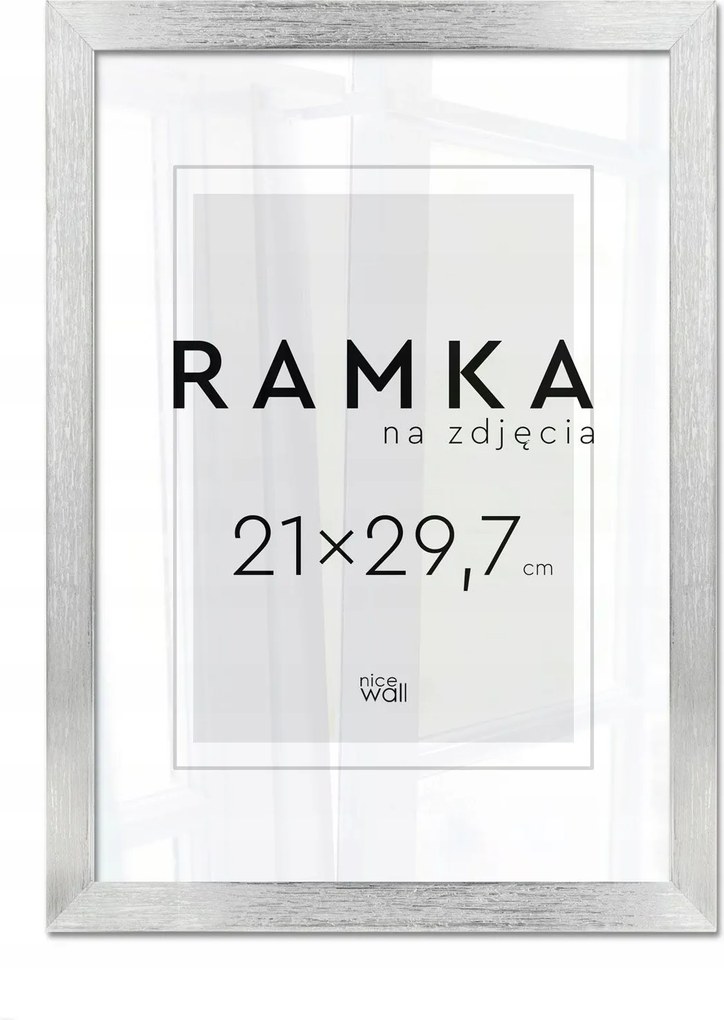 Képkeret 21x30 A4 Képkeret Fotó 21x29,7 ezüst