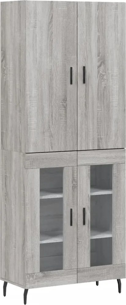 vidaXL szürke sonoma szerelt fa magasszekrény 69,5 x 34 x 180 cm