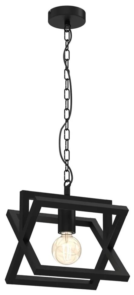 Csillár láncon ARNOLD 1xE27/60W/230V fekete